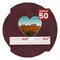 Dark Red Suede Mat Board for 5x5 Inch Frames - Heart Opening for 3x3 Photos